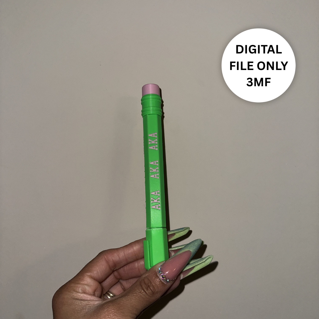 Alpha kappa Jumbo Pen – Digital 3MF File Only