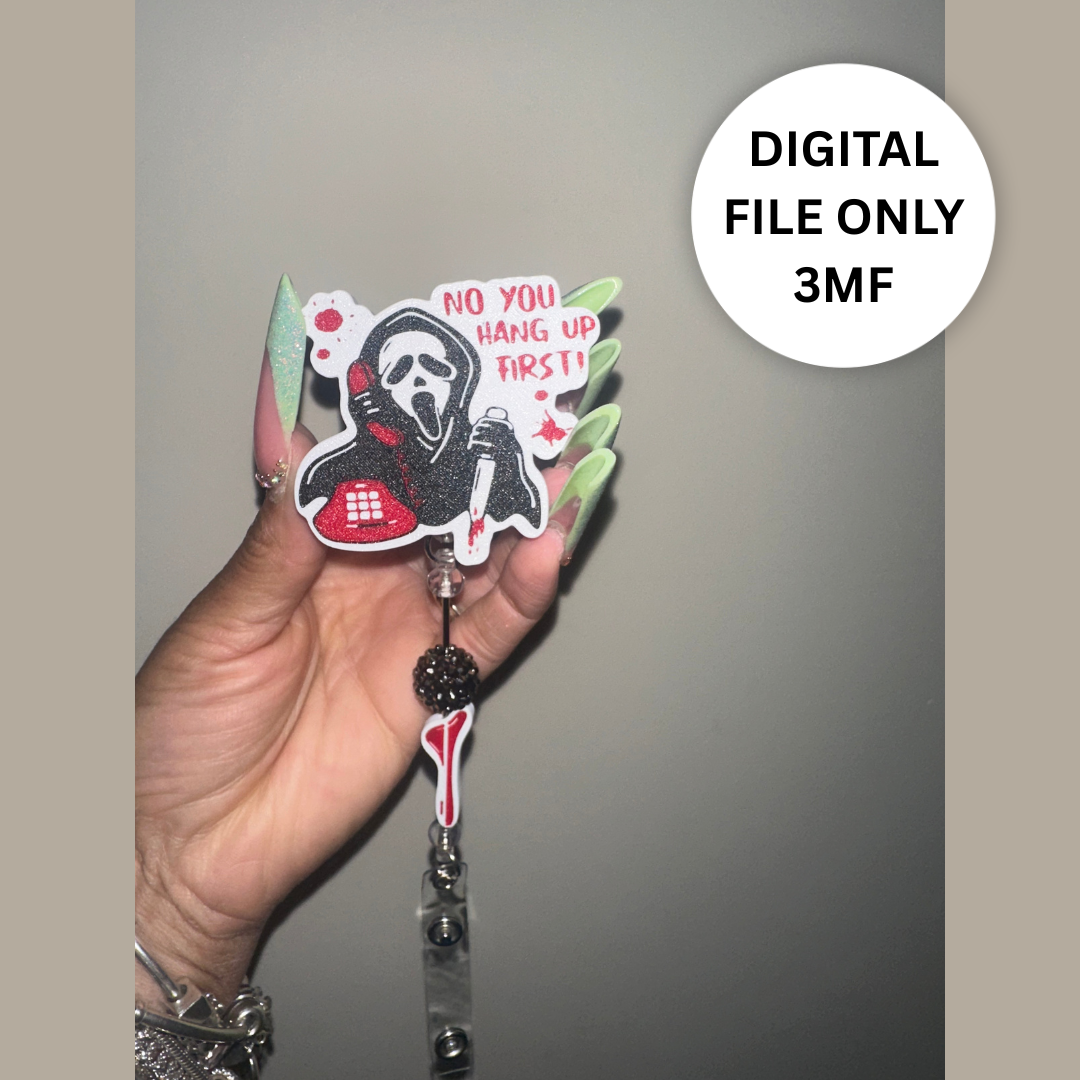 Face Horror Mask Badge Reel – Digital 3MF File Only