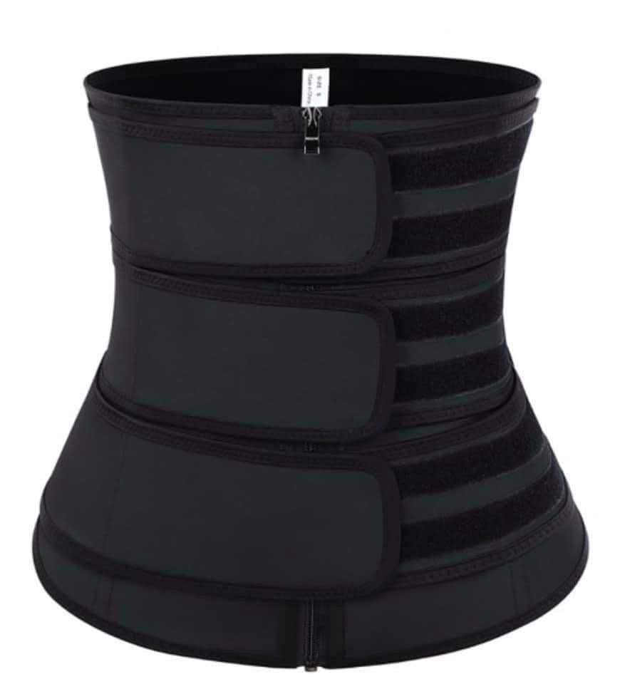 Triple strap latex waist trainer