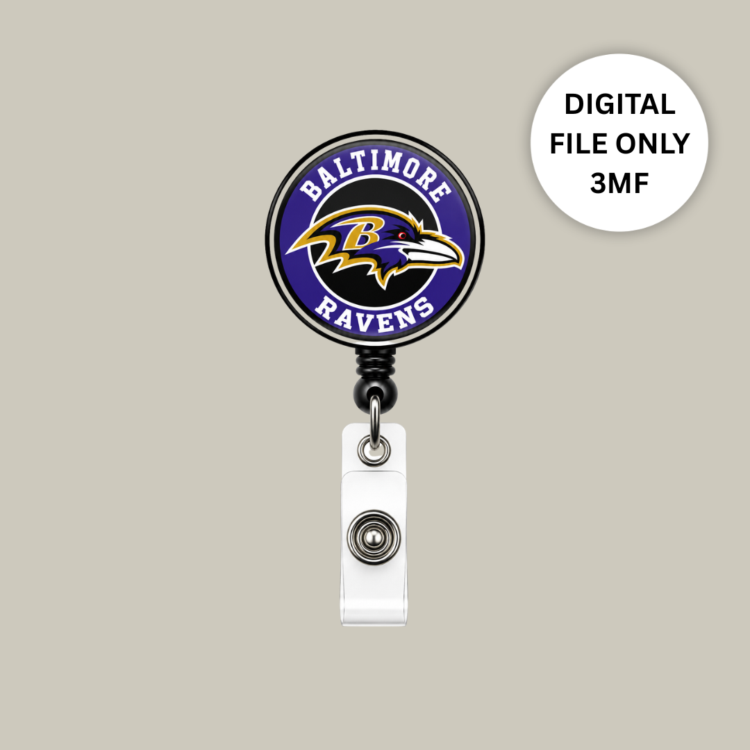 Ravens 1 Badge Reel – Digital 3MF File Only (Copy)