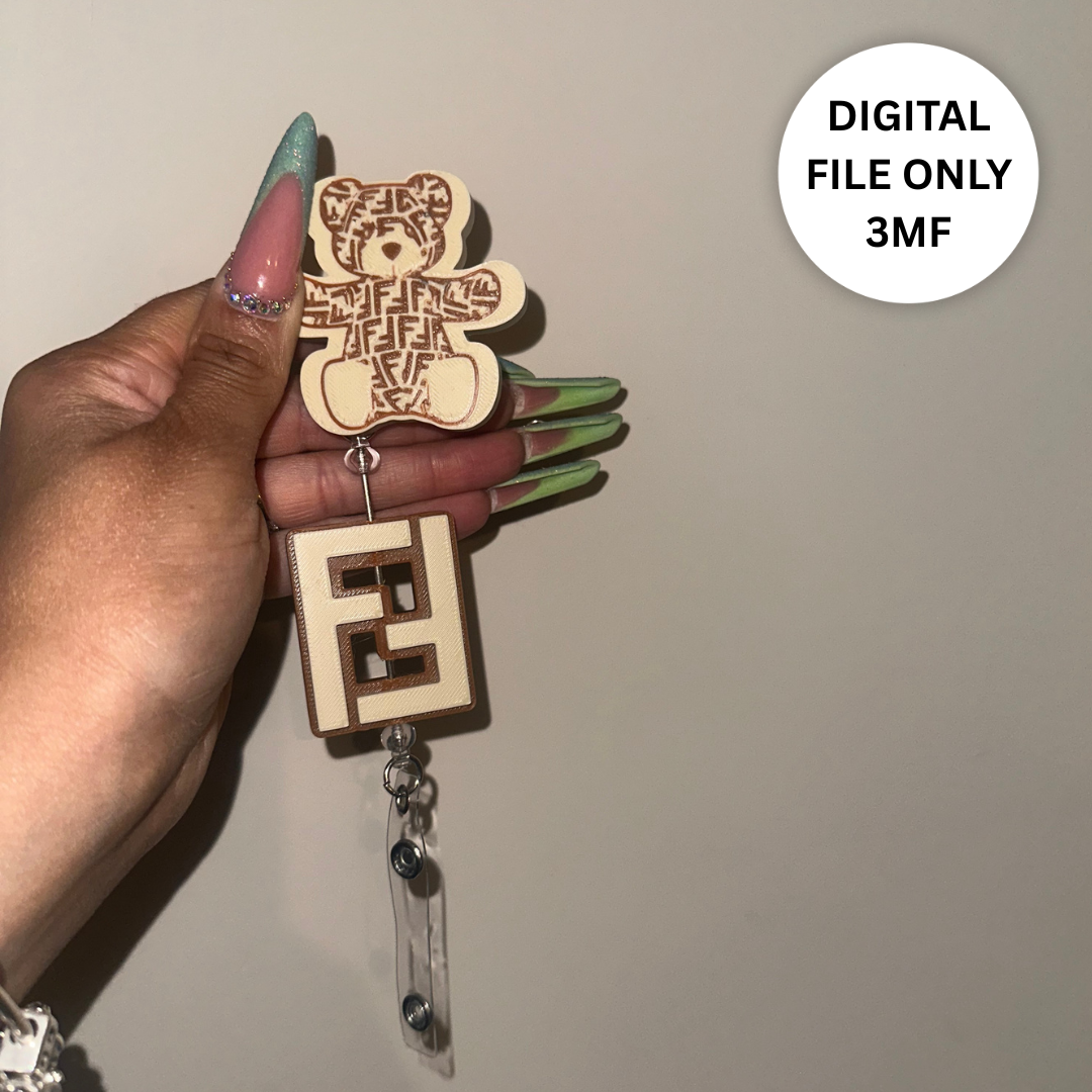 Designer-Inspired FF Badge Reel – Digital 3MF File Only (Copy) + Charm (Copy)