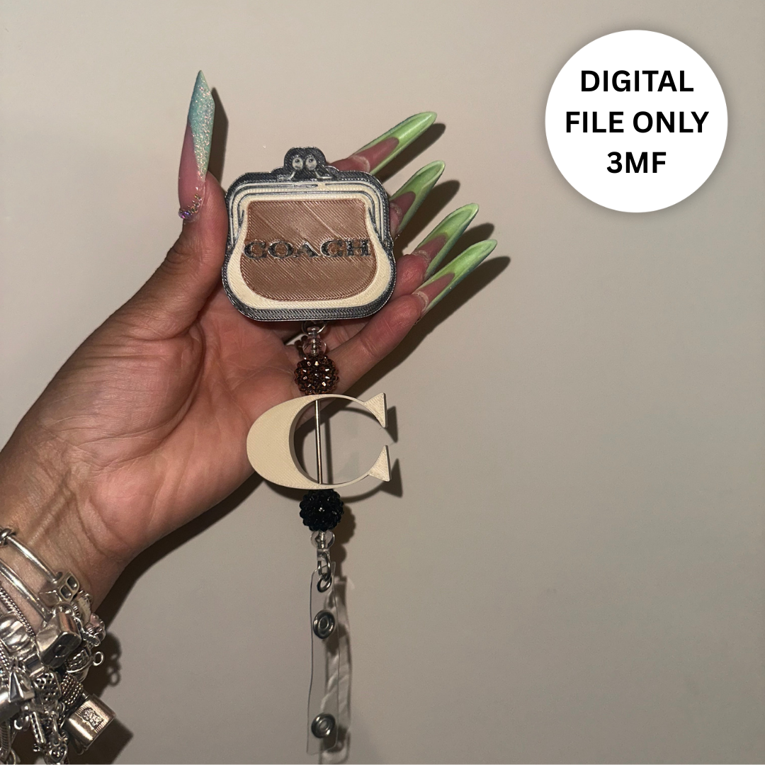 Designer-Inspired COA Badge Reel – Digital 3MF File Only (Copy) + Charm