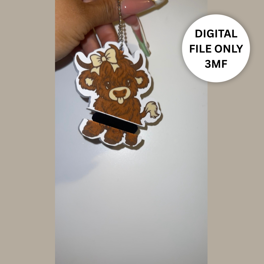 Cow Hair Tie Holder – Digital 3MF File Only