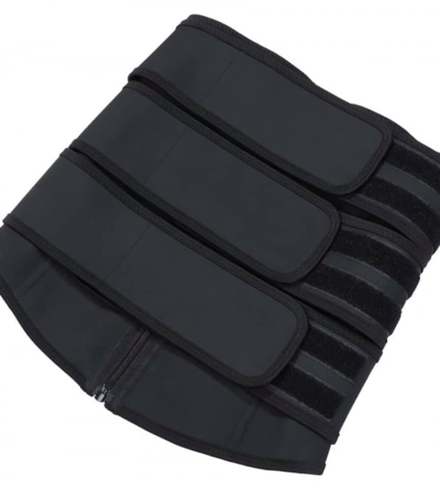 Triple strap latex waist trainer